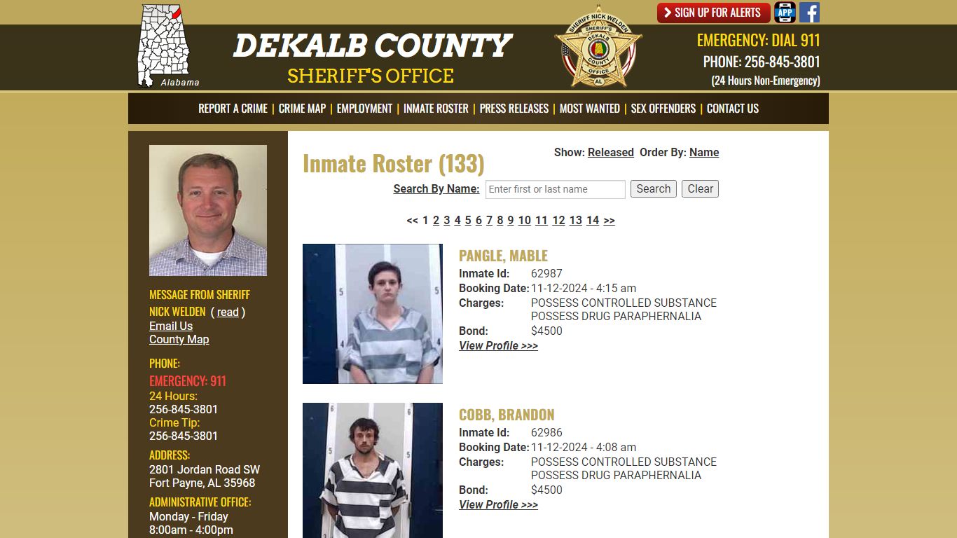 Inmate Roster - Current Inmates Booking Date Descending - DeKalb County ...