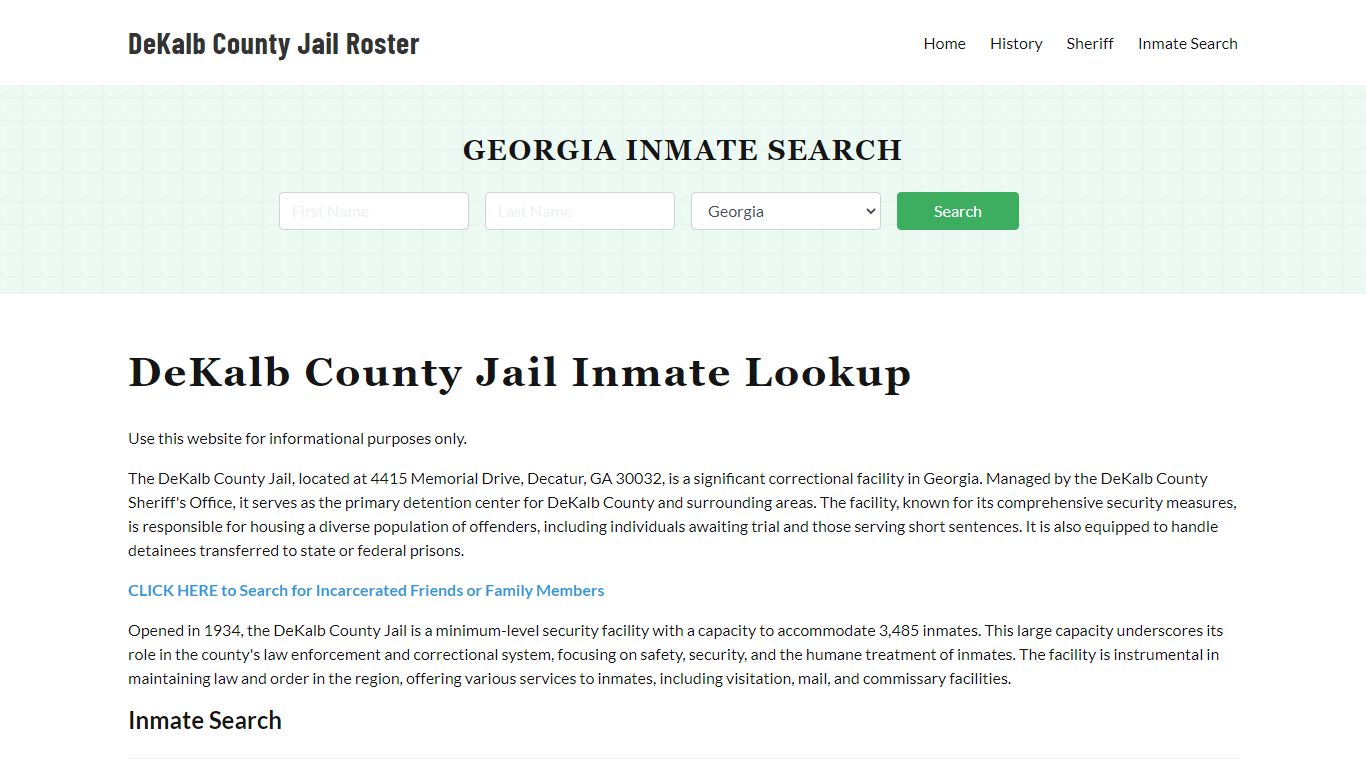 DeKalb County Jail Roster Lookup, GA, Inmate Search