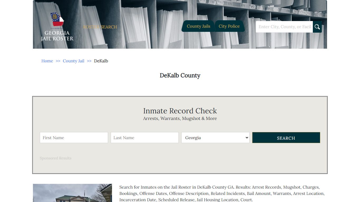 DeKalb County | Georgia Jail Inmate Search