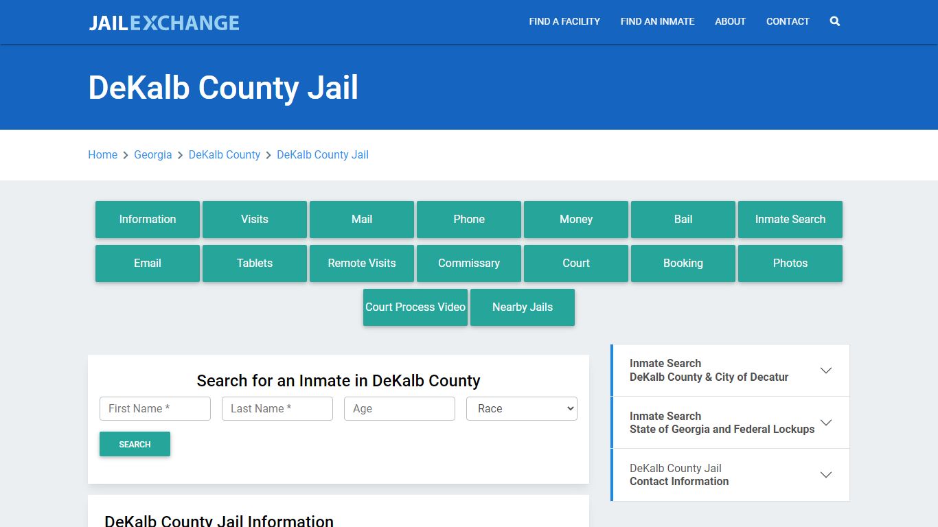 DeKalb County Jail Roster Lookup, GA, Inmate Search